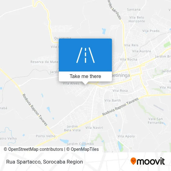 Rua Spartacco map