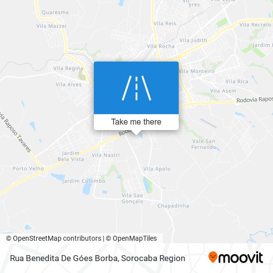 Mapa Rua Benedita De Góes Borba