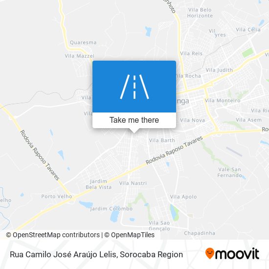 Mapa Rua Camilo José Araújo Lelis