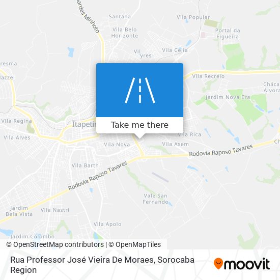 Rua Professor José Vieira De Moraes map