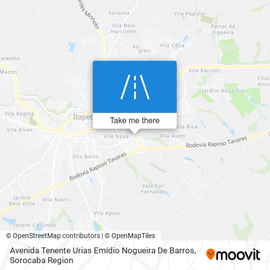 Mapa Avenida Tenente Urias Emídio Nogueira De Barros