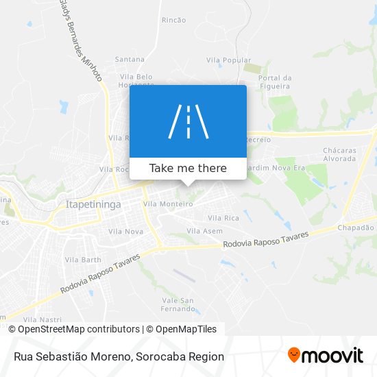 Mapa Rua Sebastião Moreno