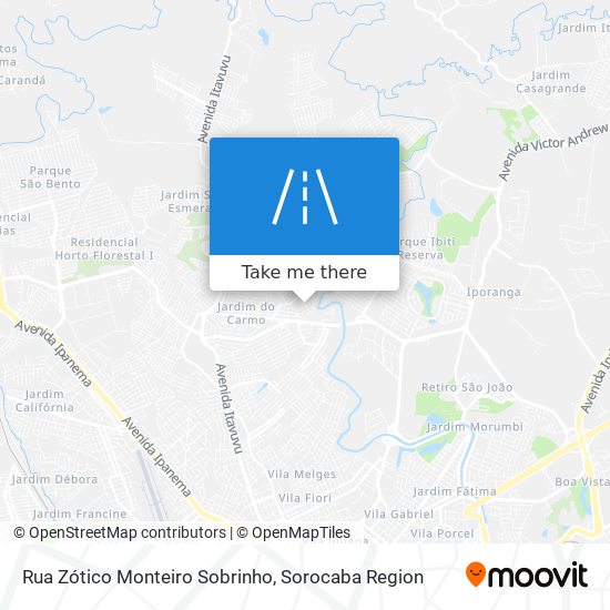 Mapa Rua Zótico Monteiro Sobrinho