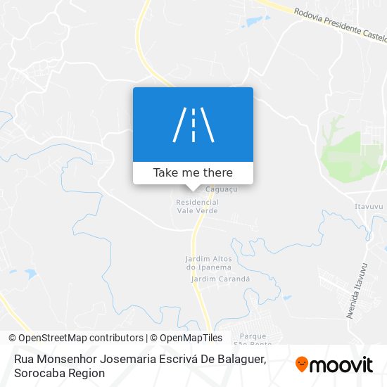 Mapa Rua Monsenhor Josemaria Escrivá De Balaguer