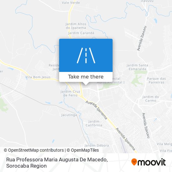 Mapa Rua Professora Maria Augusta De Macedo