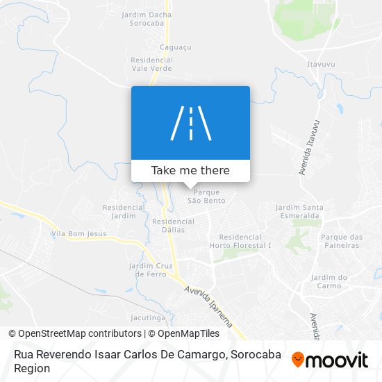 Mapa Rua Reverendo Isaar Carlos De Camargo