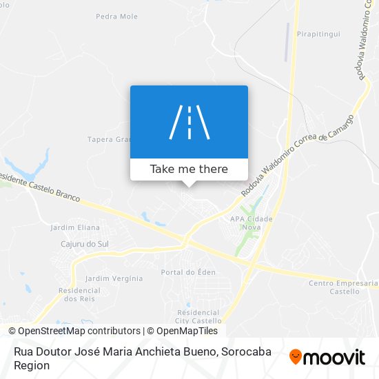 Mapa Rua Doutor José Maria Anchieta Bueno