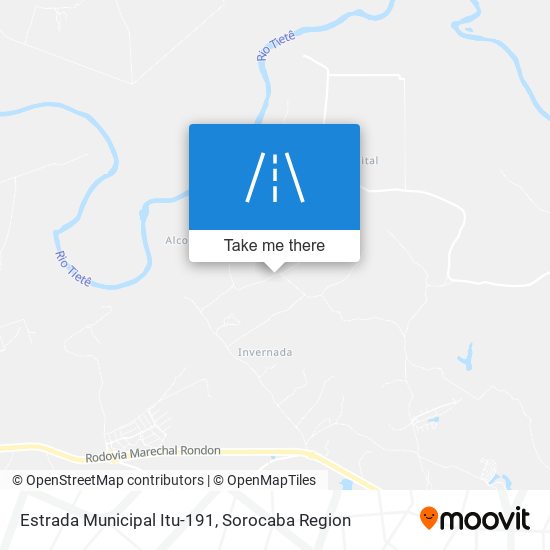 Mapa Estrada Municipal Itu-191
