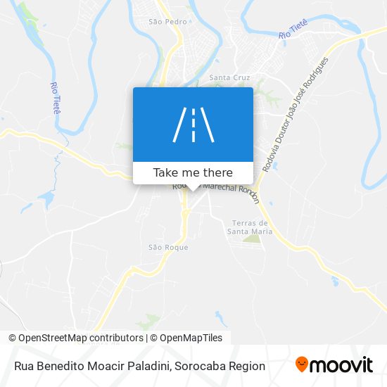 Mapa Rua Benedito Moacir Paladini