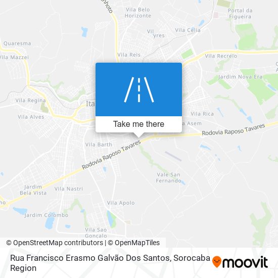 Rua Francisco Erasmo Galvão Dos Santos map