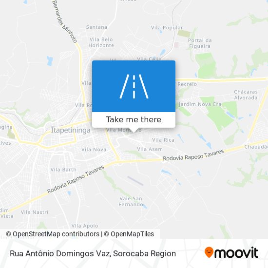 Mapa Rua Antônio Domingos Vaz
