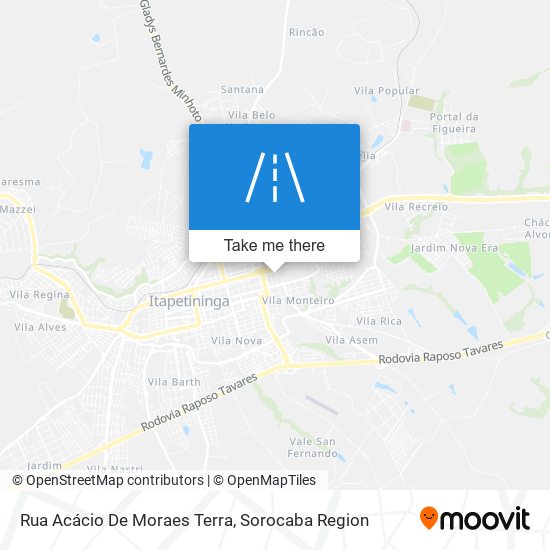 Mapa Rua Acácio De Moraes Terra