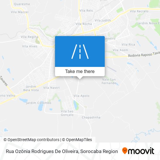 Rua Ozônia Rodrigues De Oliveira map
