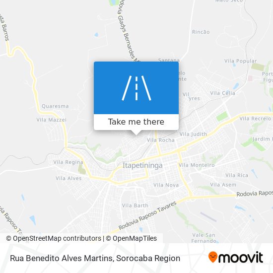Mapa Rua Benedito Alves Martins
