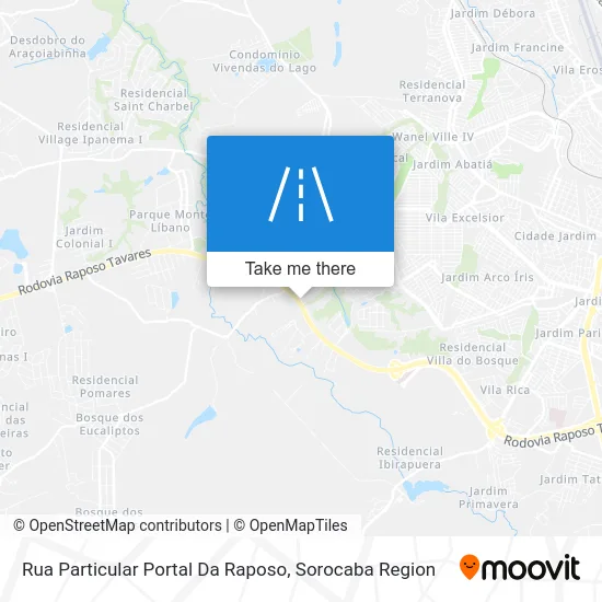 Rua Particular Portal Da Raposo map