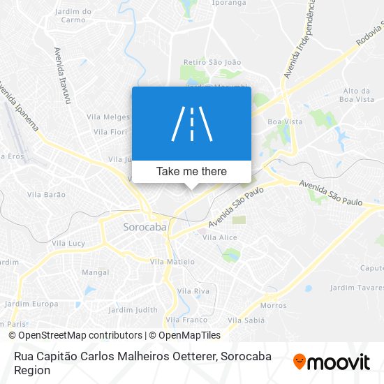 Mapa Rua Capitão Carlos Malheiros Oetterer