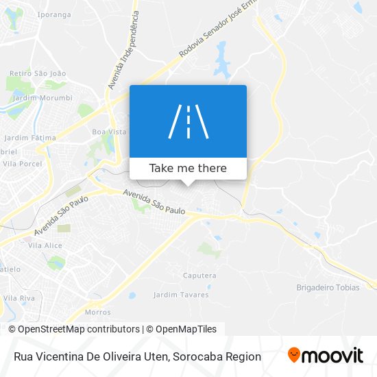 Mapa Rua Vicentina De Oliveira Uten