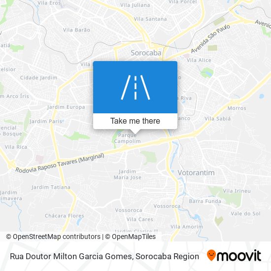 Rua Doutor Milton Garcia Gomes map