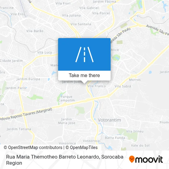 Rua Maria Themotheo Barreto Leonardo map