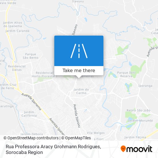 Mapa Rua Professora Aracy Grohmann Rodrigues