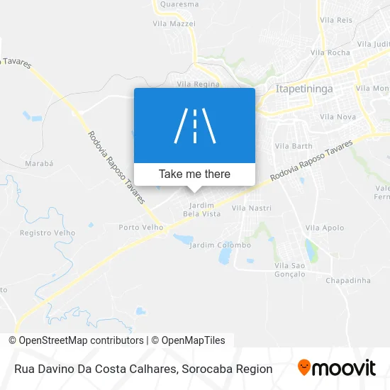 Rua Davino Da Costa Calhares map