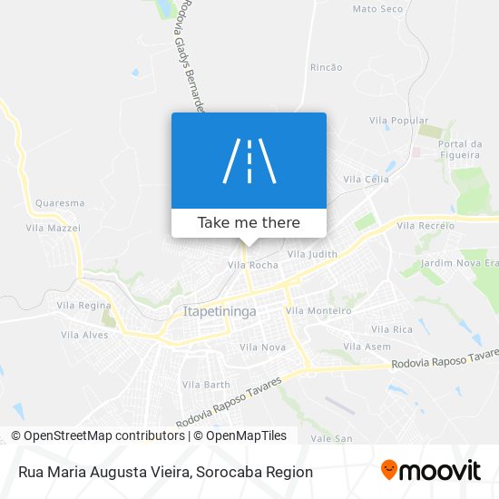 Mapa Rua Maria Augusta Vieira