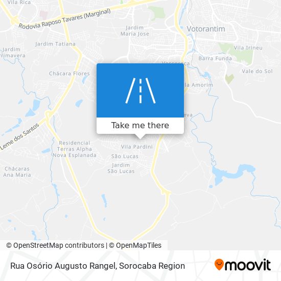 Mapa Rua Osório Augusto Rangel