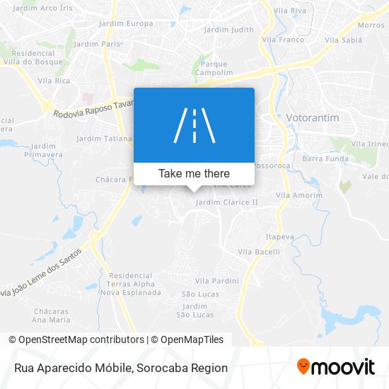 Rua Aparecido Móbile map