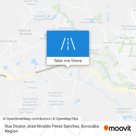 Rua Doutor José Nivaldo Perez Sanchez map