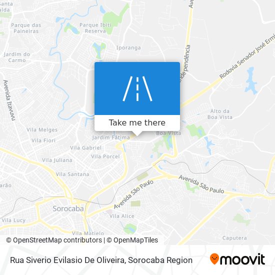 Mapa Rua Siverio Evilasio De Oliveira