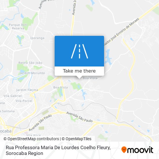 Rua Professora Maria De Lourdes Coelho Fleury map