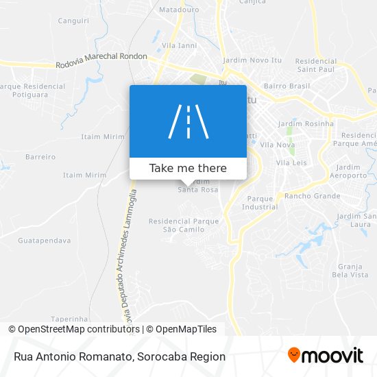 Mapa Rua Antonio Romanato