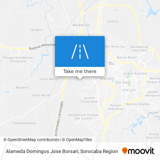 Alameda Domingos Jose Borsari map