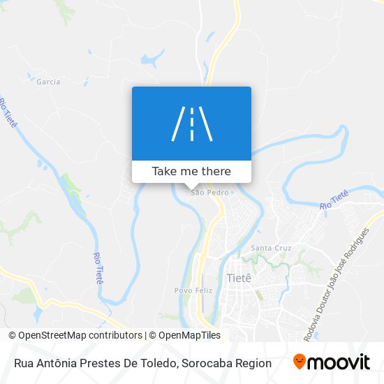 Mapa Rua Antônia Prestes De Toledo