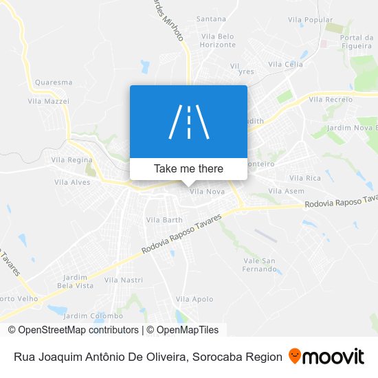 Rua Joaquim Antônio De Oliveira map