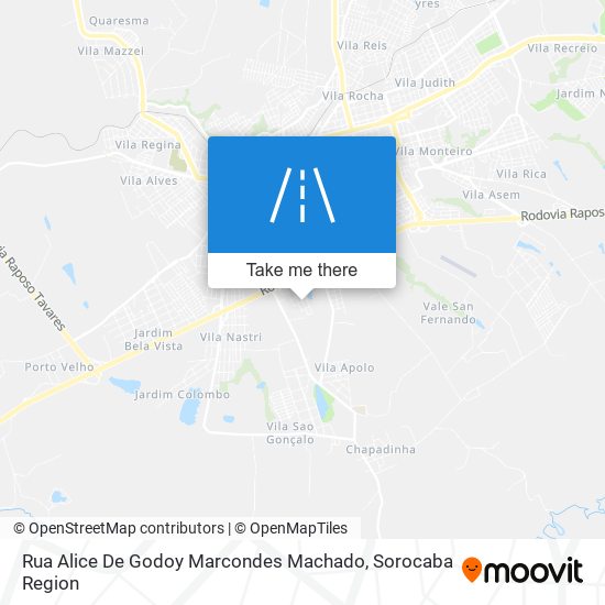 Mapa Rua Alice De Godoy Marcondes Machado