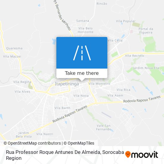Mapa Rua Professor Roque Antunes De Almeida