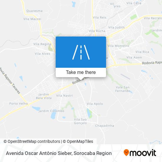 Mapa Avenida Oscar Antônio Sieber