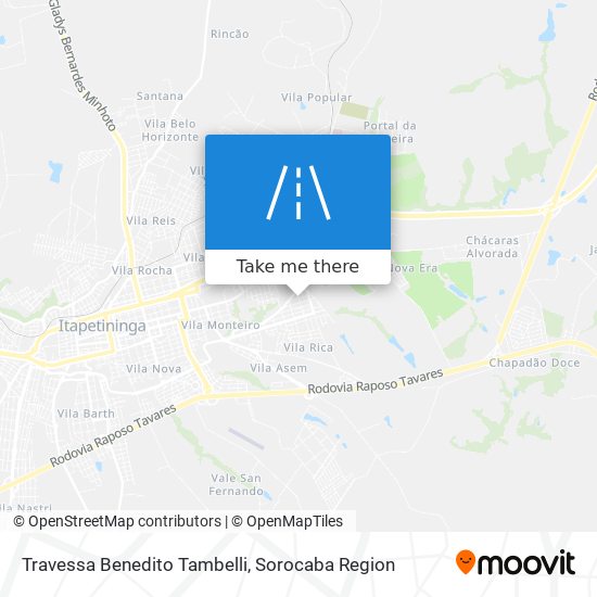 Mapa Travessa Benedito Tambelli