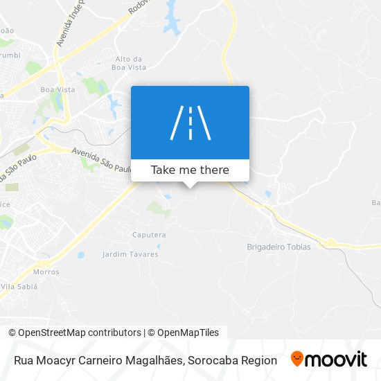 Mapa Rua Moacyr Carneiro Magalhães