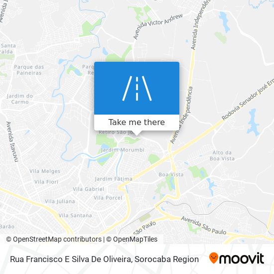 Mapa Rua Francisco E Silva De Oliveira