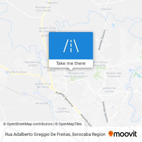 Mapa Rua Adalberto Greggio De Freitas