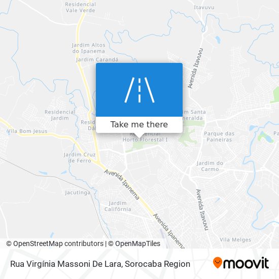 Rua Virgínia Massoni De Lara map