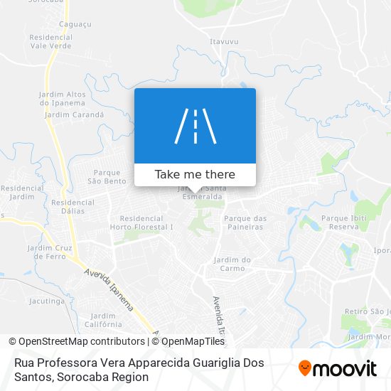 Mapa Rua Professora Vera Apparecida Guariglia Dos Santos