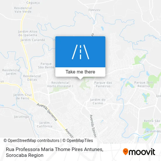 Rua Professora Maria Thome Pires Antunes map