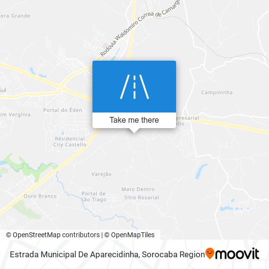 Mapa Estrada Municipal De Aparecidinha