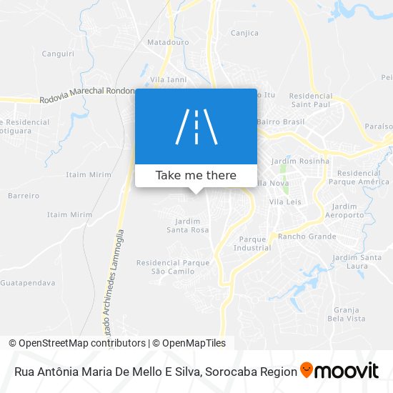 Mapa Rua Antônia Maria De Mello E Silva