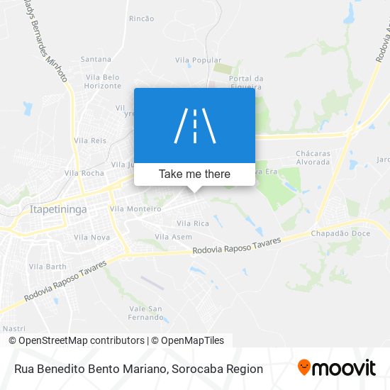 Mapa Rua Benedito Bento Mariano