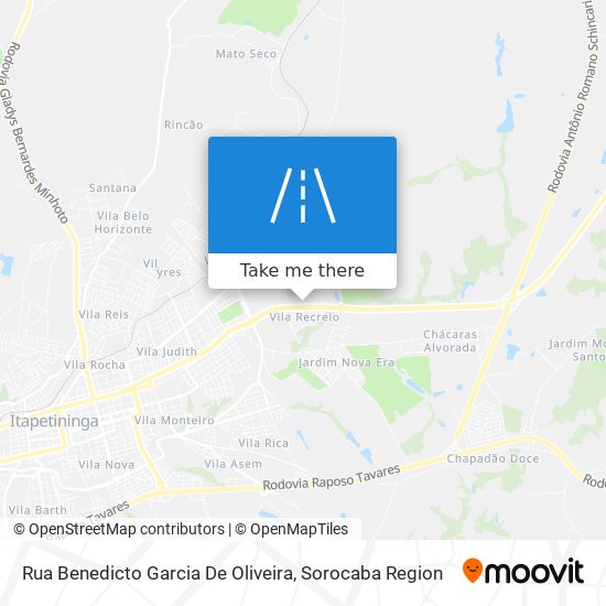 Mapa Rua Benedicto Garcia De Oliveira