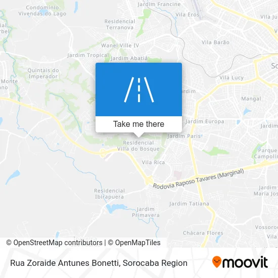 Rua Zoraide Antunes Bonetti map